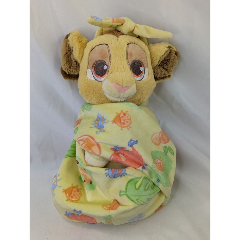 Disney Parks‎ Lion King Simba Plush Swaddle Lovey  Stuffed Animal Toy